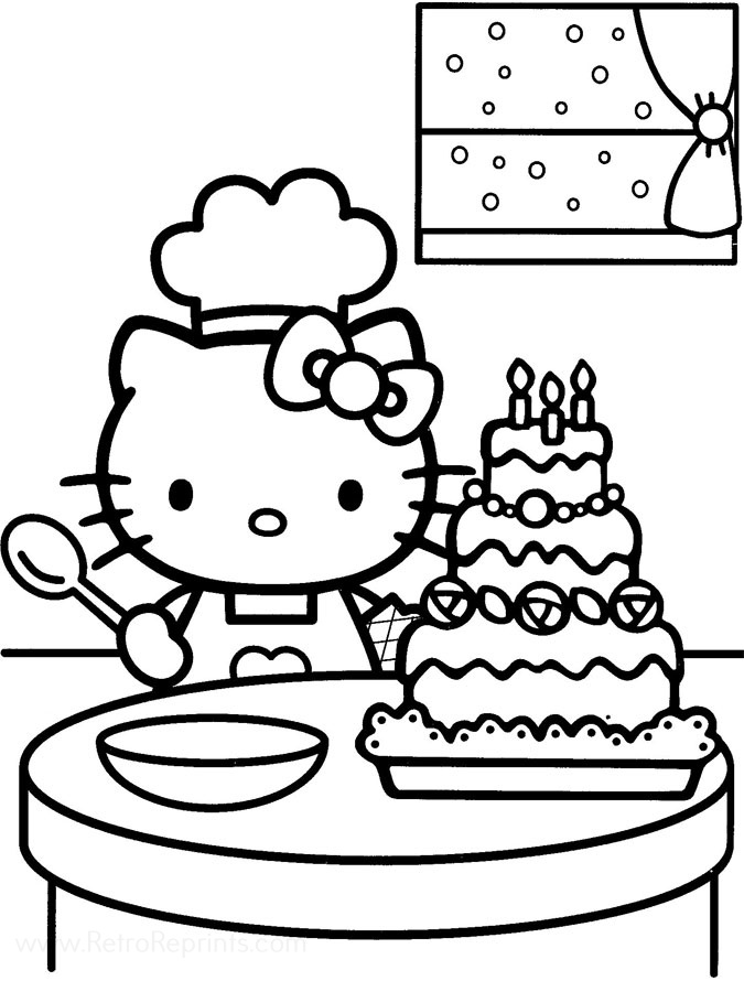 Hello Kitty Coloring Pages | Coloring Books at Retro Reprints - The