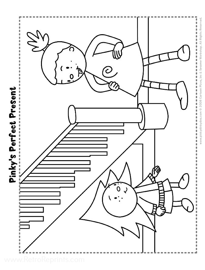 fuzzby coloring pages pdfs pinky dinky doo