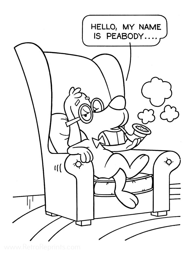 Mr. Peabody Coloring Pages | Coloring Books at Retro Reprints - The