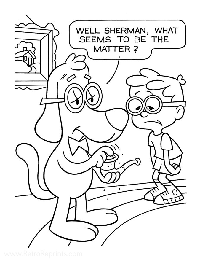 Mr. Peabody Coloring Pages | Coloring Books at Retro Reprints - The