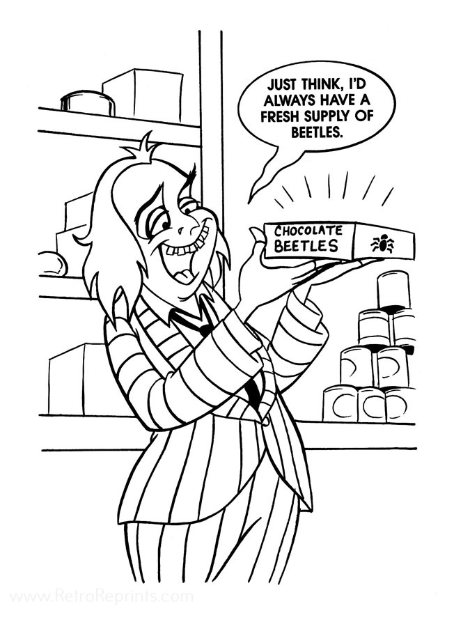 Beetlejuice Coloring Pages Coloring Books At Retro Reprints The World S Largest Coloring Book Archive