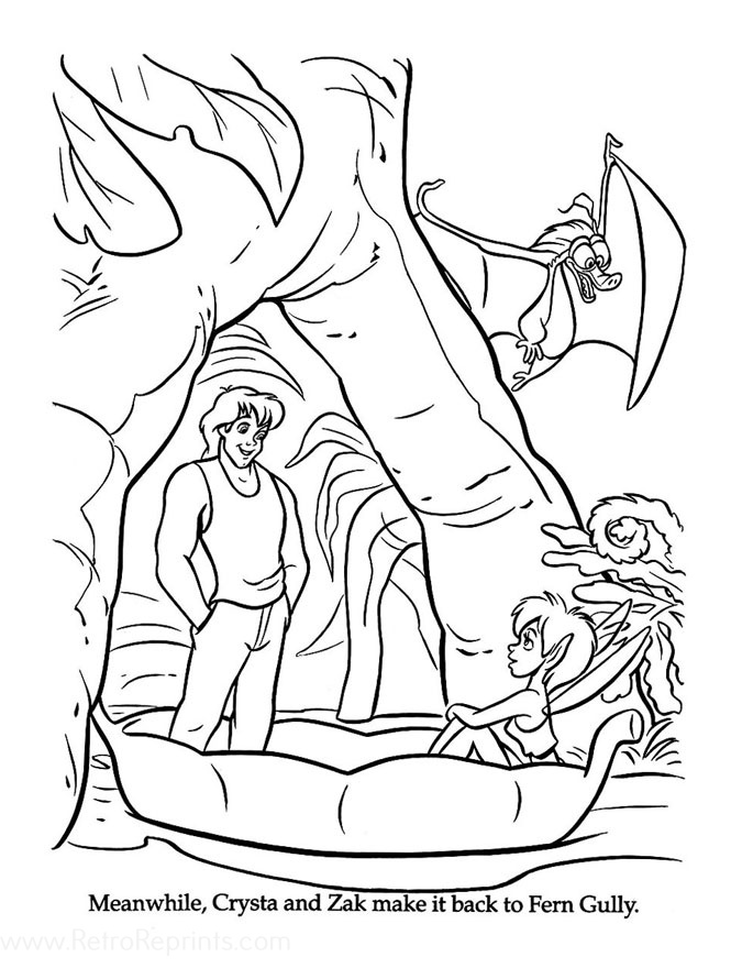 printable ferngully the last rainforest coloring pages