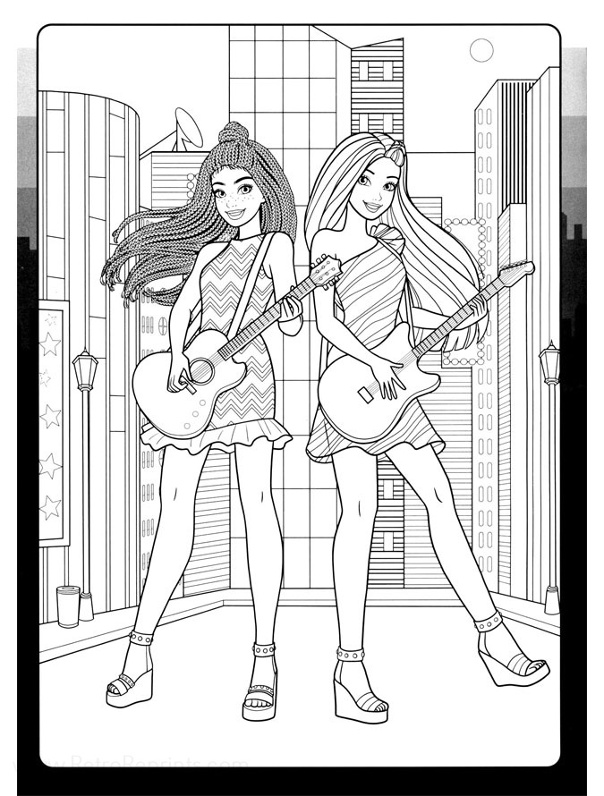 Barbie Coloring Pages | Coloring Books at Retro Reprints - The world's