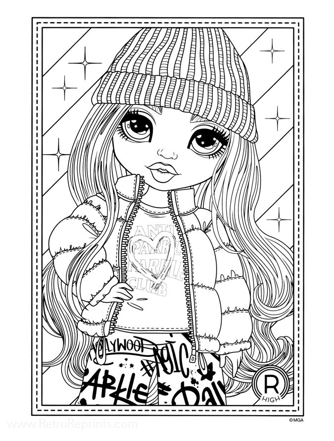 Rainbow High Coloring Pages | Coloring Books at Retro Reprints - The ...