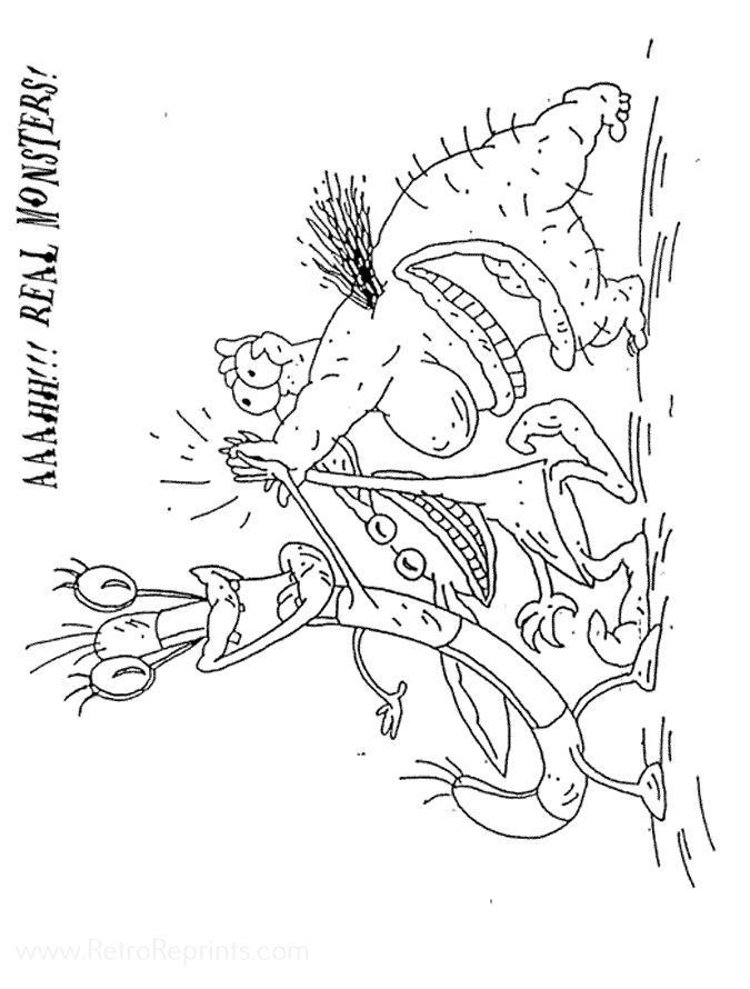 aaahh real monsters coloring page hard