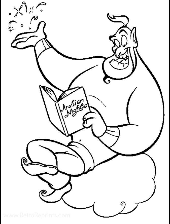 Aladdin, Disney's Coloring Pages | Coloring Books at Retro Reprints