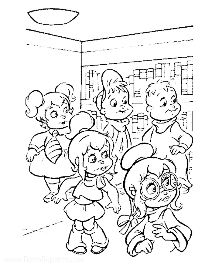 Alvin and the Chipmunks Coloring Pages | Coloring Books at Retro