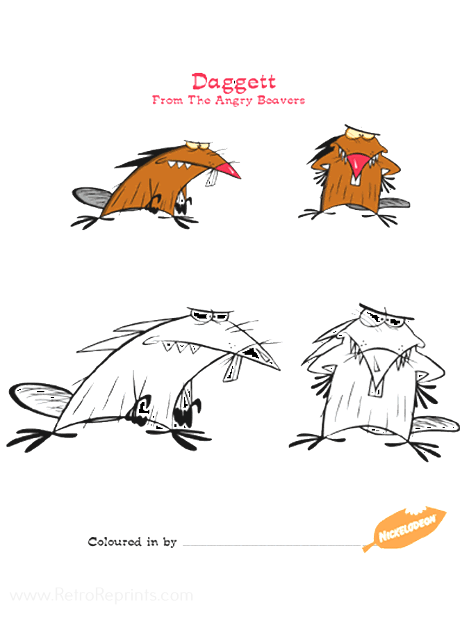 the angry beavers coloring pages for children