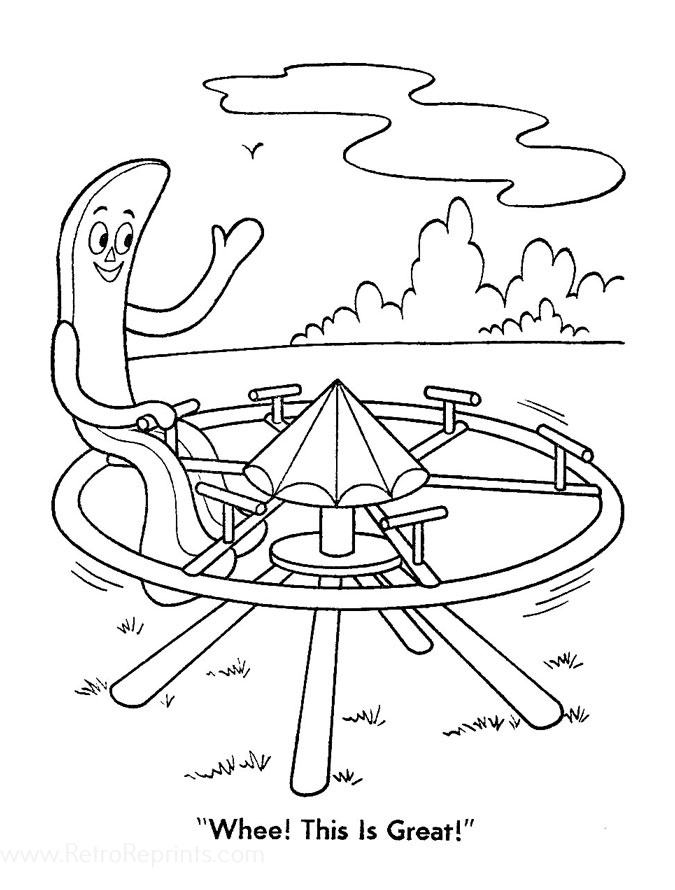 Gumby and Pokey Coloring Pages | Coloring Books at Retro Reprints - The ...