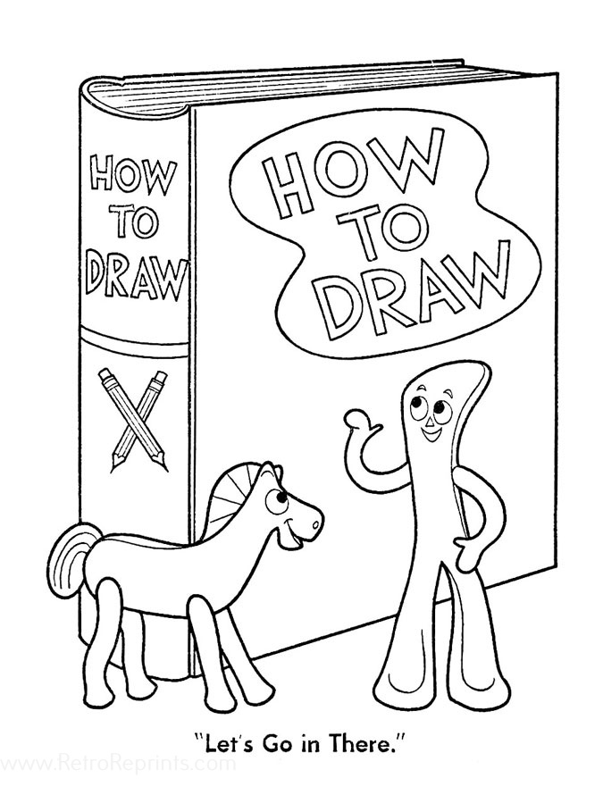 Gumby and Pokey Coloring Pages | Coloring Books at Retro Reprints - The ...