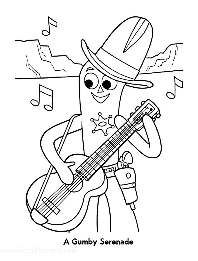 Gumby and Pokey Coloring Pages | Coloring Books at Retro Reprints - The ...