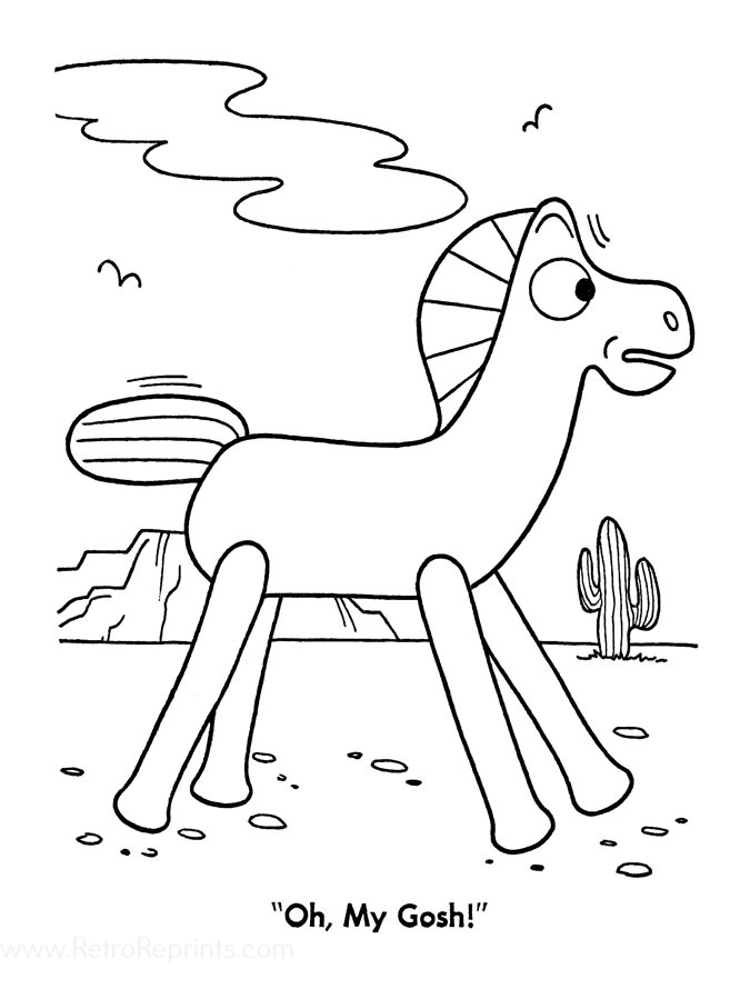 Gumby and Pokey Coloring Pages | Coloring Books at Retro Reprints - The ...