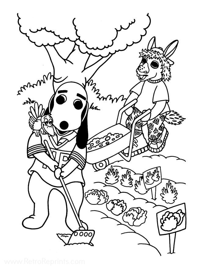 lamb chops play along coloring page