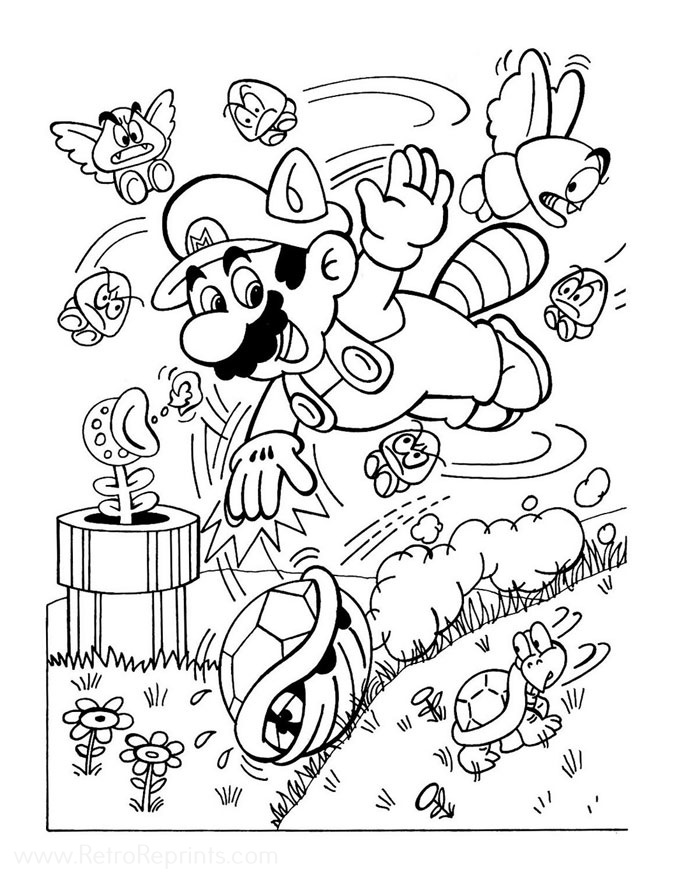 Super Mario Bros. Coloring Pages | Coloring Books at Retro Reprints