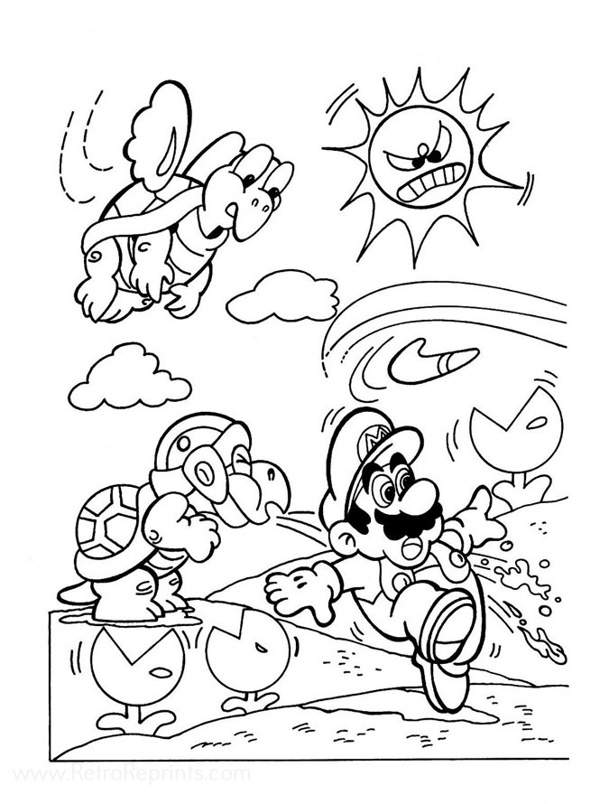 Super Mario Bros. Coloring Pages | Coloring Books at Retro Reprints ...