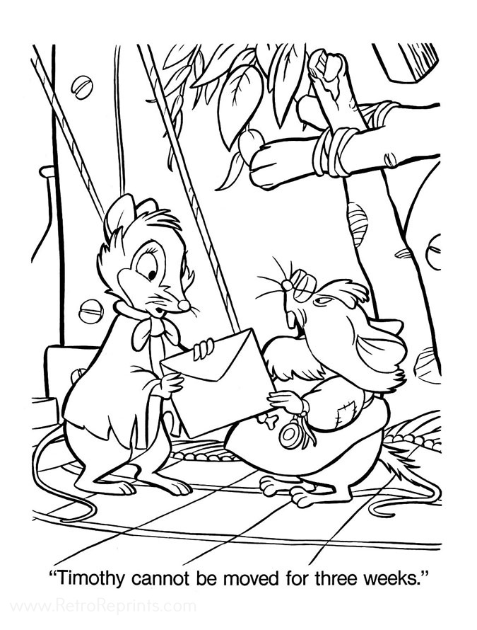 justin coloring pages for children the secret of nimh