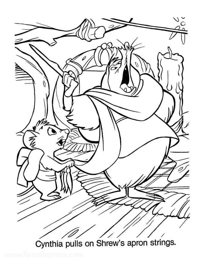 justin coloring page online the secret of nimh