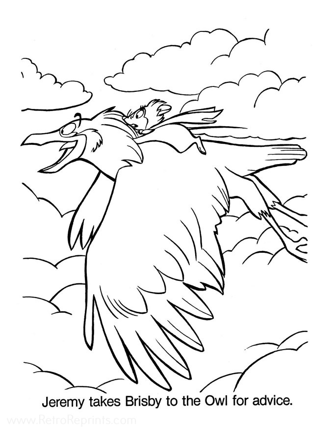 martin brisby coloring page the secret of nimh