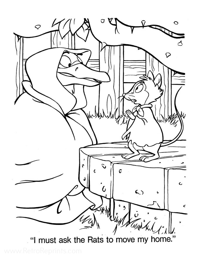 auntie shrew coloring pages the secret of nimh