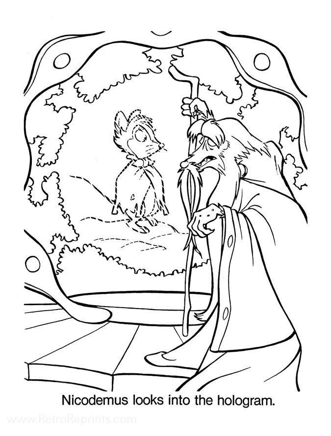 auntie shrew coloring page to print the secret of nimh