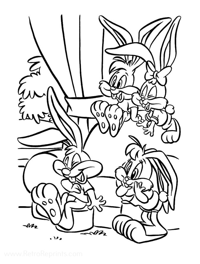 tiny toon adventures coloring page in pdf