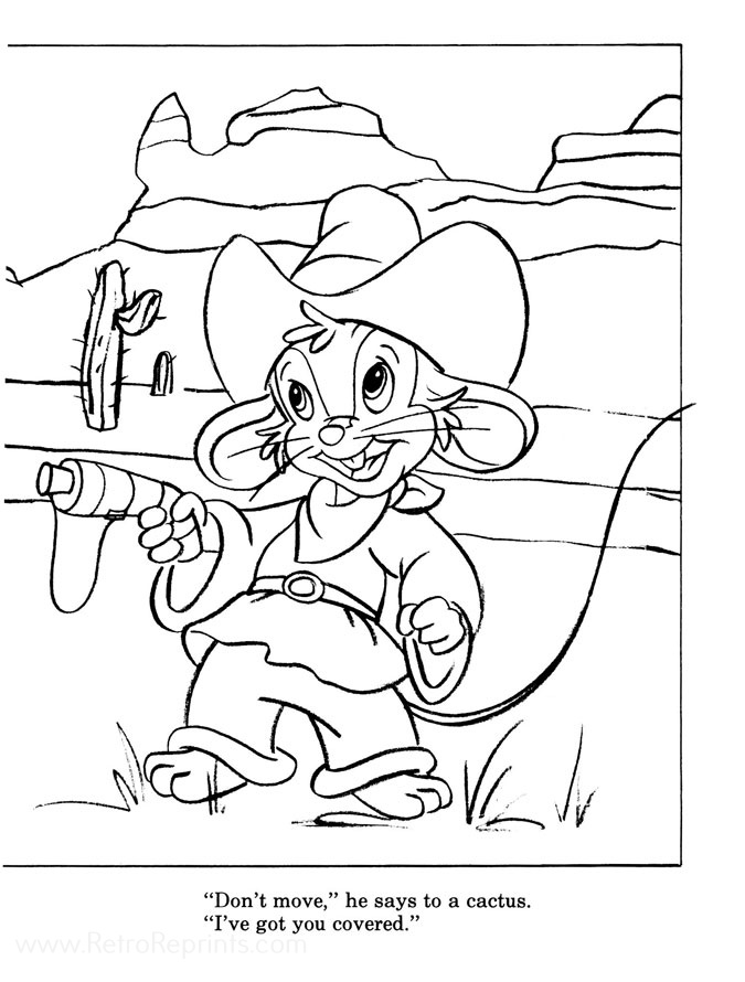 fievel mousekewitz coloring pages for children an american tail