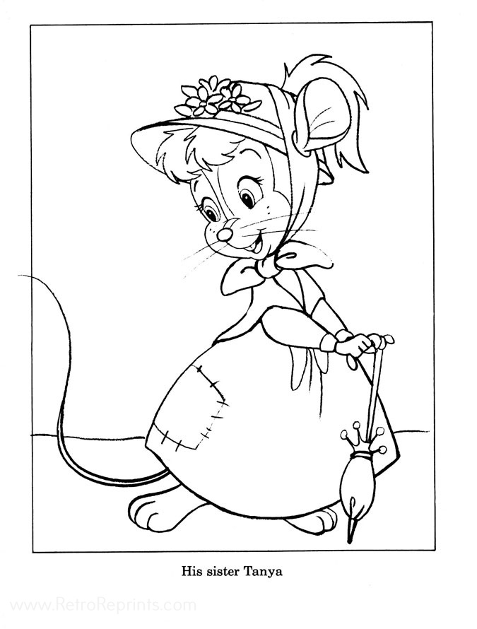 free printable tanya mousekewitz coloring pages an american tail