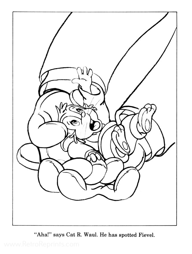 coloring pages an american tail