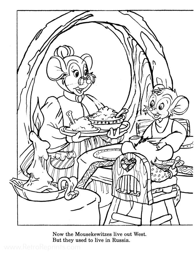 American Tail: Fievel Goes West Coloring Pages | Coloring Books at