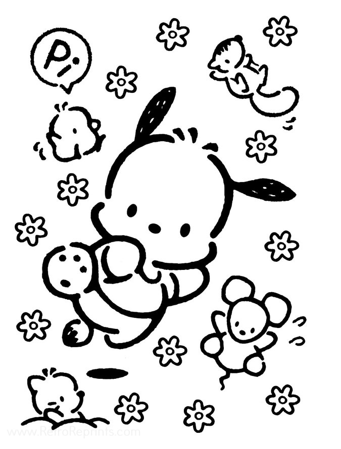 Pochacco Coloring Pages Coloring Books at Retro Reprints The world