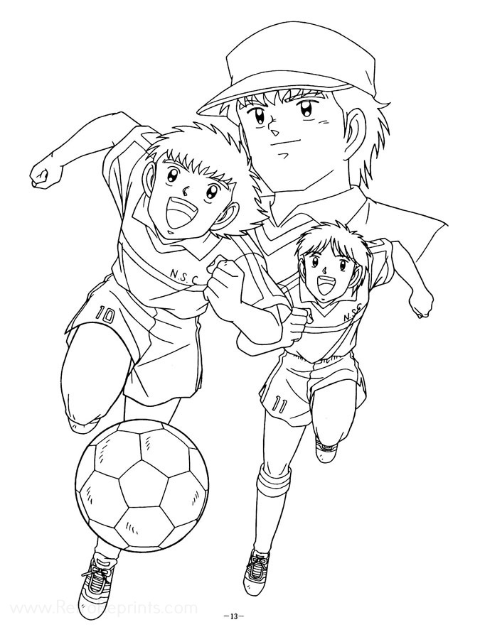 Captain Tsubasa J Coloring Pages | Coloring Books at Retro Reprints ...