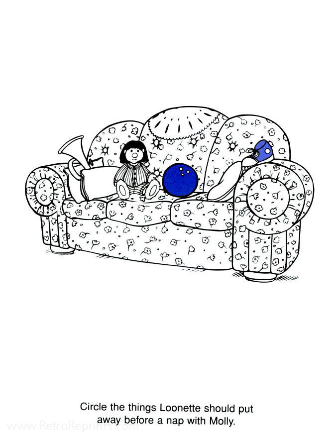 the big comfy couch coloring page in black and white