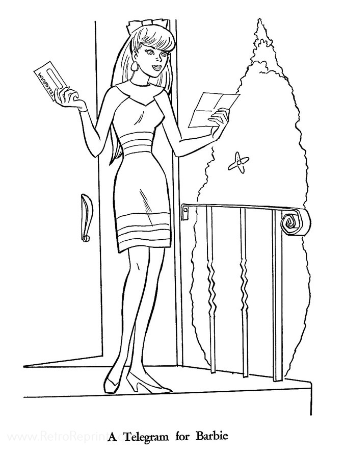 Barbie Coloring Pages | Coloring Books at Retro Reprints - The world's