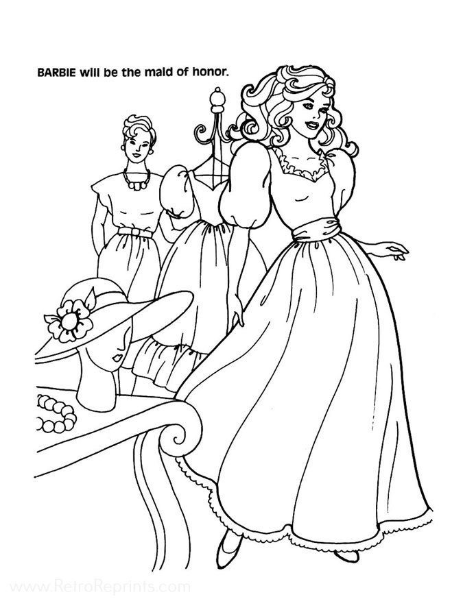 Barbie Coloring Pages | Coloring Books at Retro Reprints - The world's ...