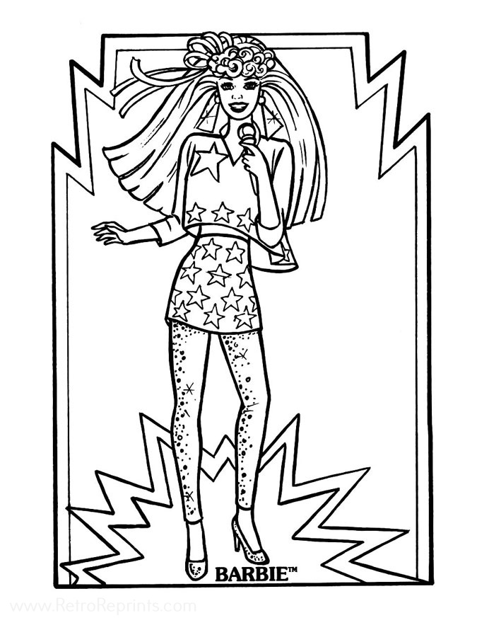 Some of the colouring pages from the 80s barbie colouring book I bought : r/ Barbie