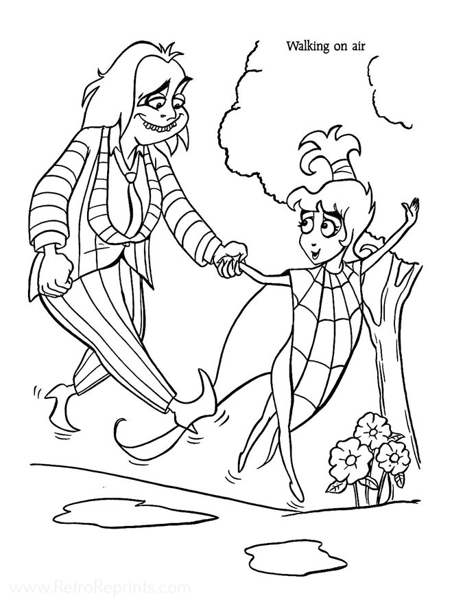 Beetlejuice Coloring Pages Coloring Books at Retro Reprints The