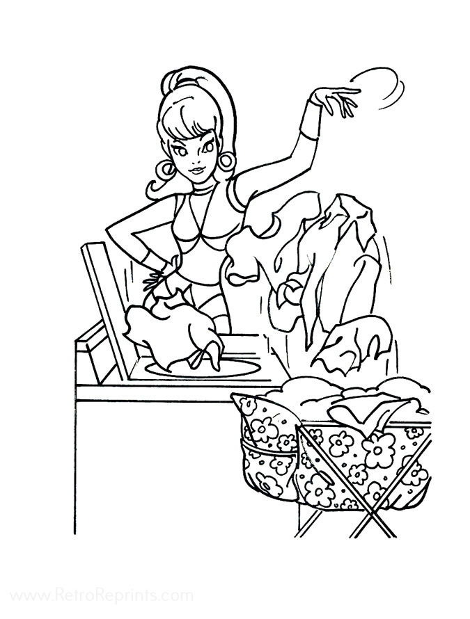 Jeannie Coloring Pages | Coloring Books at Retro Reprints - The world's