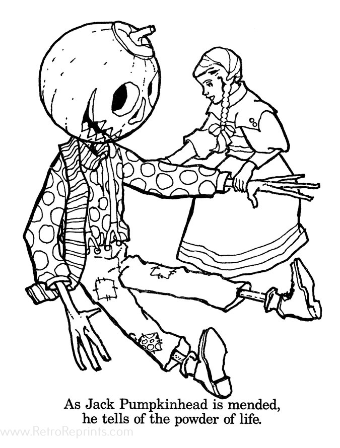 Return to Oz Coloring Pages Coloring Books at Retro Reprints The