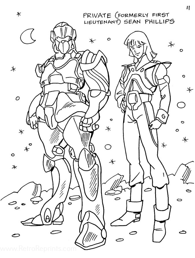 coloring pages robotech