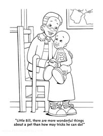 brenda coloring page hard little bill