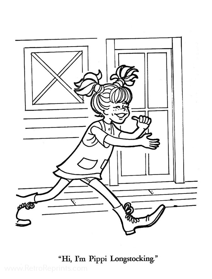 Pippi Longstocking Coloring Pages | Coloring Books At Retro Reprints