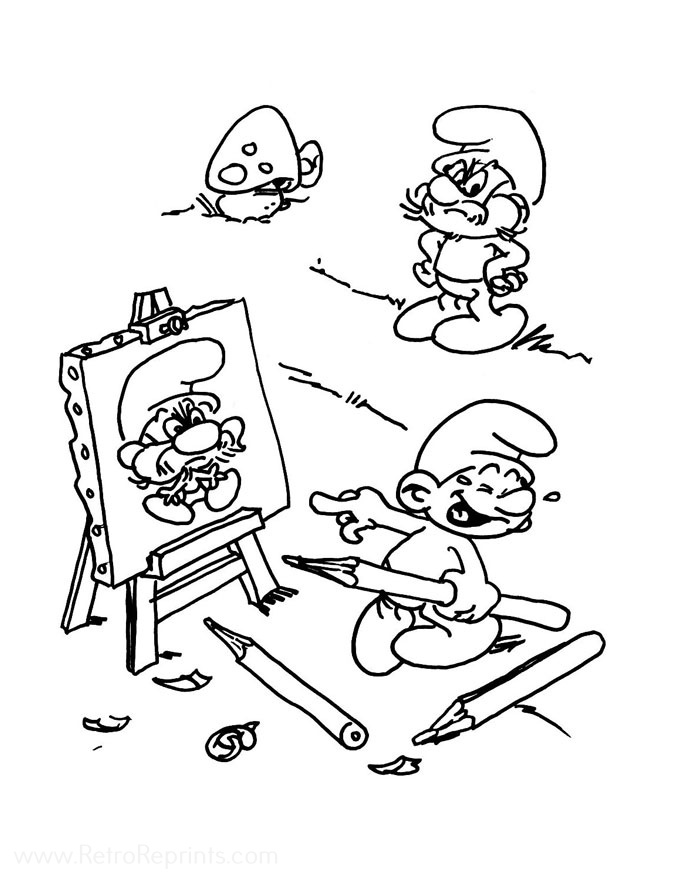 Smurfs Coloring Pages | Coloring Books at Retro Reprints - The world's