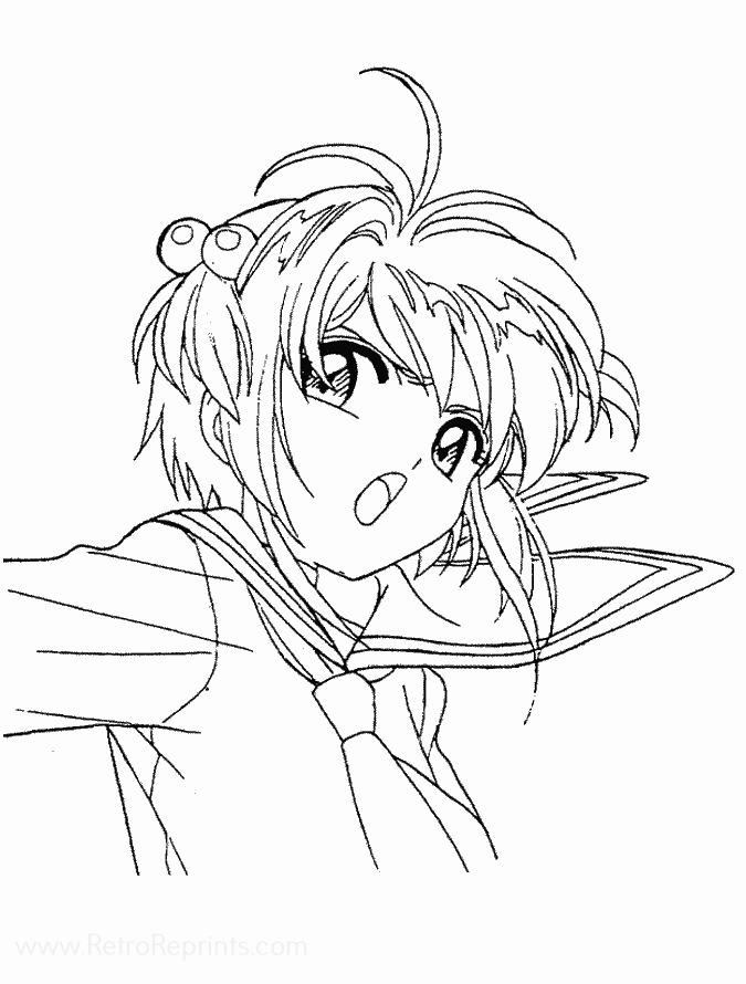 Cardcaptor Sakura Coloring Pages Coloring Books at Retro Reprints