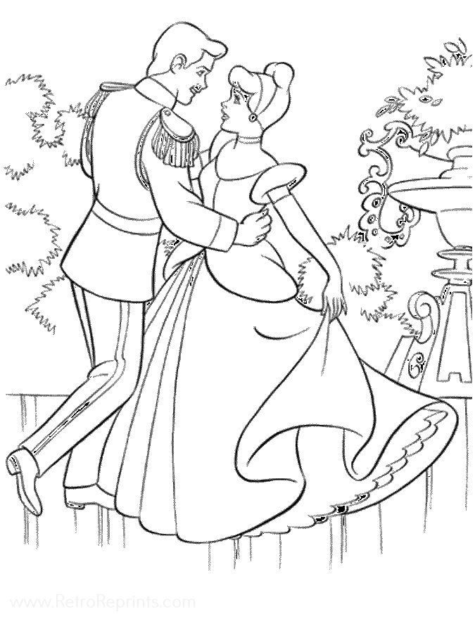 Cinderella, Disney's Coloring Pages | Coloring Books at Retro Reprints ...