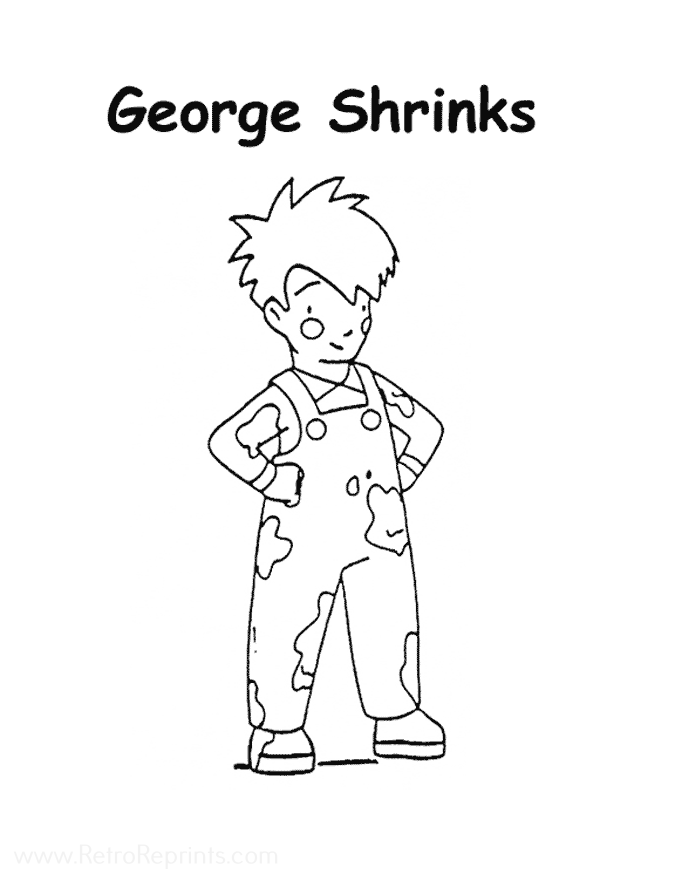 george shrinks coloring page george shrinks