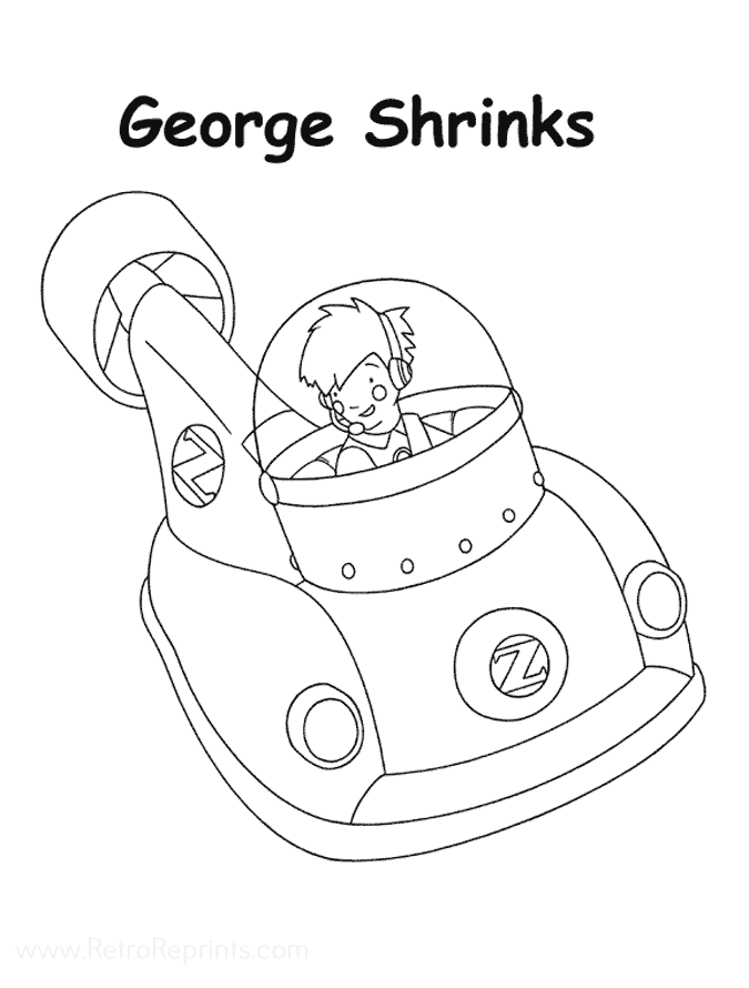 aunt gemma color page george shrinks