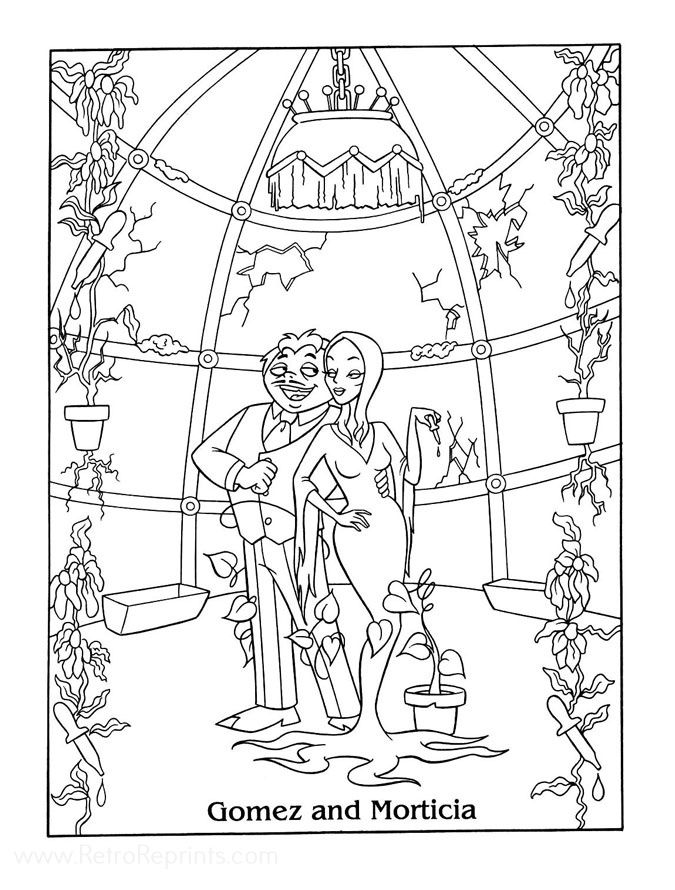 the addams family 2 coloring page high quality