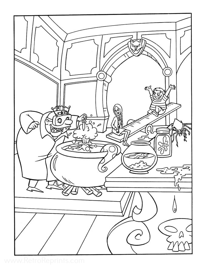 Addams Family Pages Coloring Pages