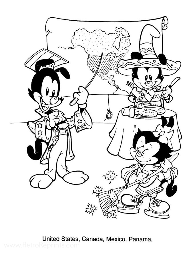 Animaniacs Coloring Pages Coloring Books at Retro Reprints The