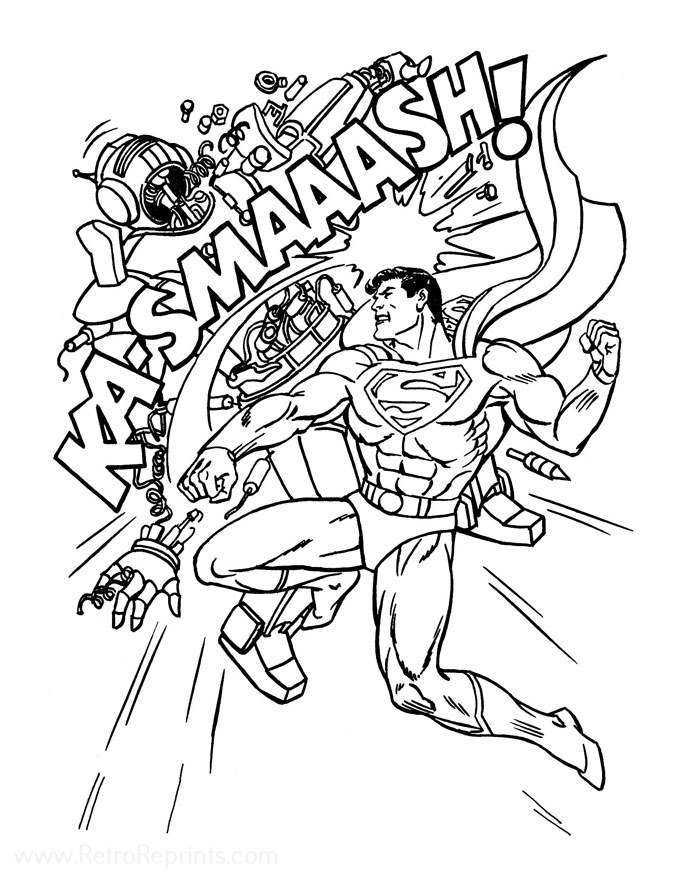 Superman Coloring Pages | Coloring Books at Retro Reprints - The world ...